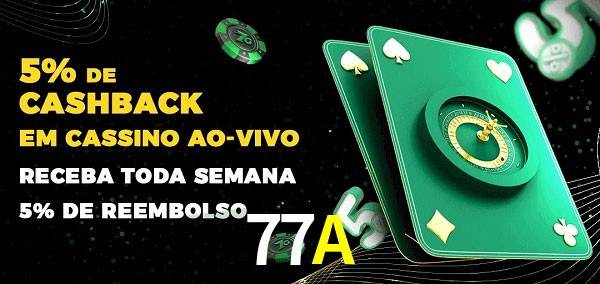Promoções do cassino ao Vivo 77A
